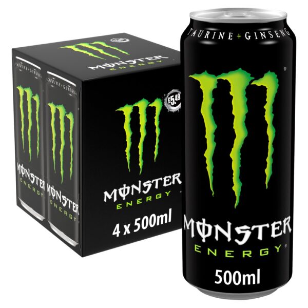 Monster Energy Drink 4 X 500ml PM £5.49