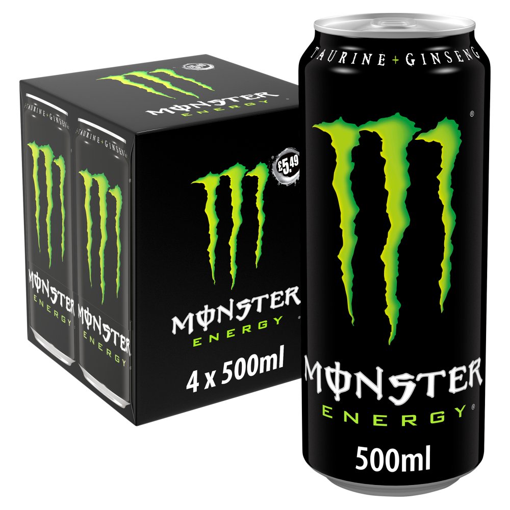Monster Energy Drink 4 X 500ml PM £5.49
