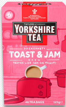 Yorkshire Tea Toast & Jam Brew 40 Tea Bags 125g