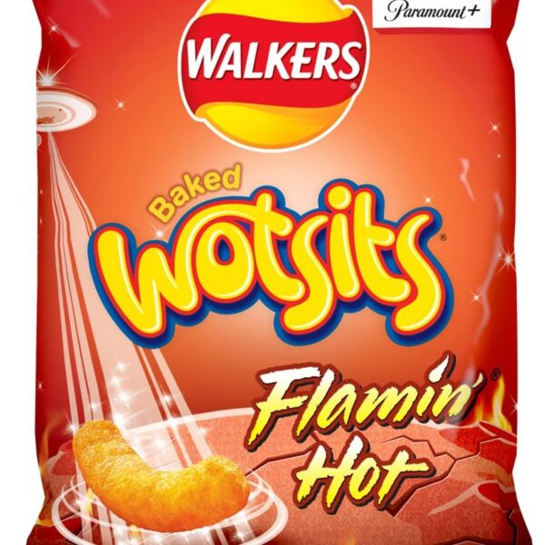Walkers Wotsits Crisps Flamin’ Hot Baked Sharing Snacks 150G