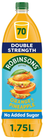 Robinsons Double Strength Orange & Pineapple No Added Sugar Fruit Squash 1.75 L