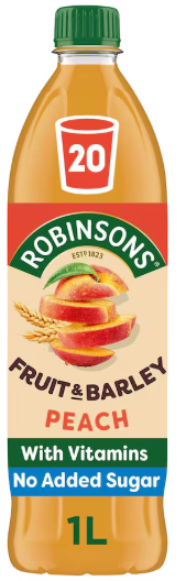 Robinsons Fruit & Barley with Vitamins Peach Squash 1L
