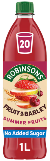Robinsons Fruit & Barley with Vitamins Summer Fruits Squash 1L