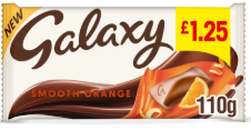 Galaxy Orange Milk Chocolate Block Bar 110g £1.25 PMP