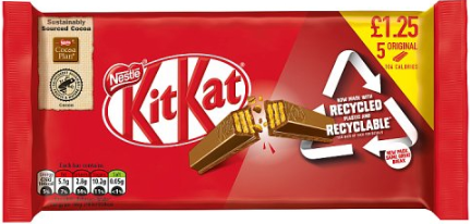 Kit Kat 2 Finger Orignal Milk PM £1.25 5x20.7g