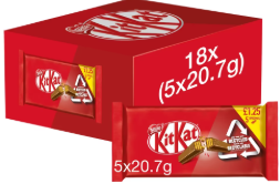 Kit Kat 2 Finger 5 Bar Multipack 103.5g £1.25 PMP