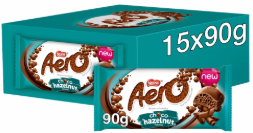 Aero Hazelnut Chocolate Sharing Bar 90g