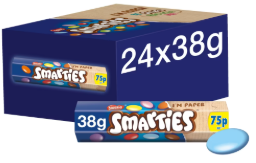 Smarties Milk Chocolate Tube PM 75p 38g