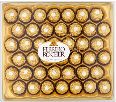 Ferrero Rocher Milk Chocolate Hazelnut Pralines Gift Box of Chocolates 42 Pieces 525g