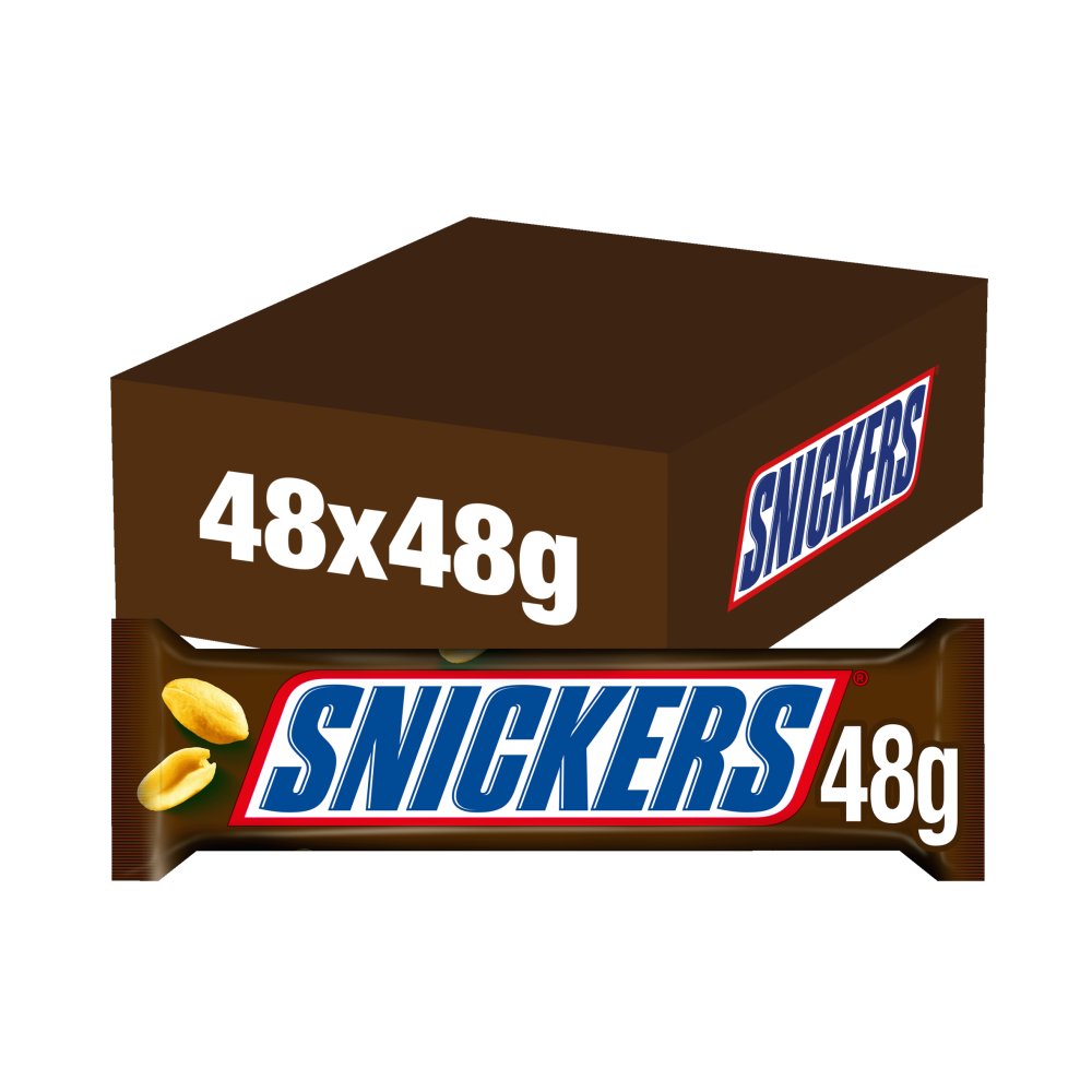 Snickers Caramel, Nougat, Peanuts & Milk Chocolate Snack Bar 48g