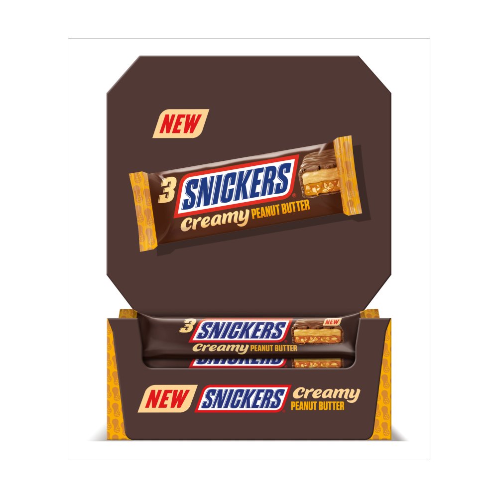 Snickers Creamy Peanut Butter & Milk Chocolate Snack Bar Trio 54.75g