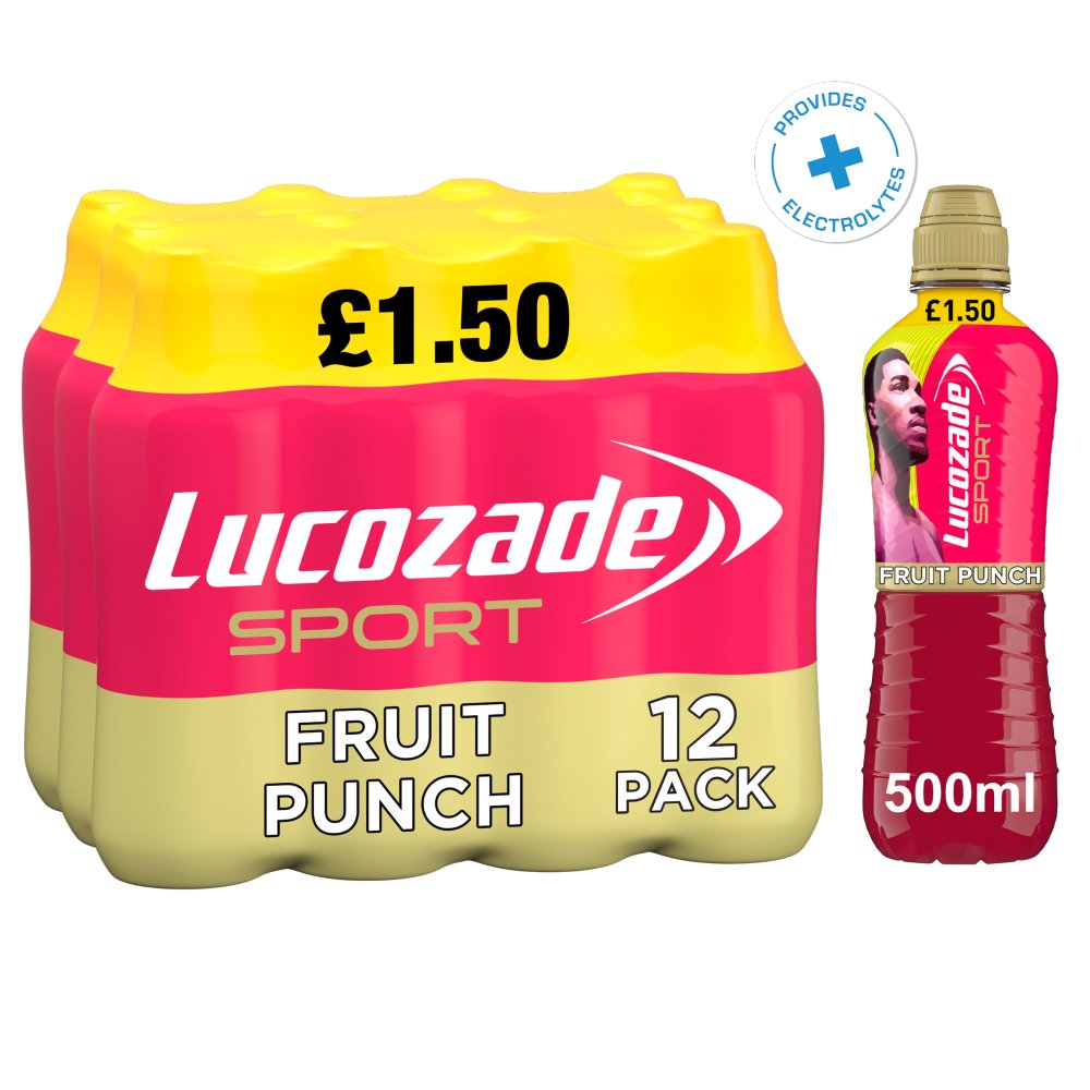 Lucozade Sport Drink Fruit Punch PMP £1.50 500ml