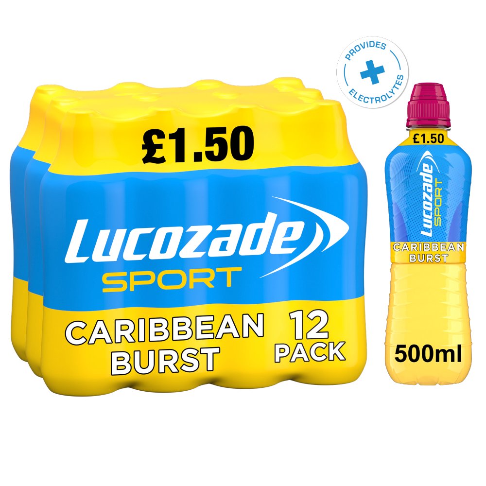 Lucozade Sport Drink Caribbean Burst PMP £1.50 500ml