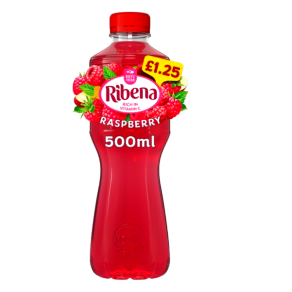 Ribena Raspberry PM £1.25 500ml