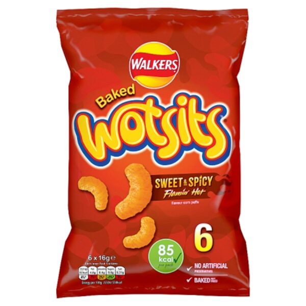 Walkers Wotsits Flamin' Hot Multipack Snacks 6x16g
