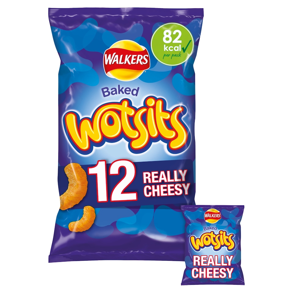 Walkers Wotsits Really Cheesy Multipack Snacks 12x16.5g