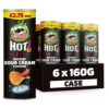 Pringles Hot Kickin' Sour Cream Flavour 6 x 160g PMP £2.75