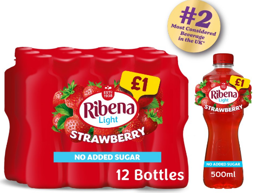 Ribena Strawberry NAS PM £1.00 500ml