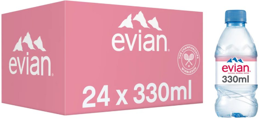 Evian Still Natural Mineral Water 24 x 33cl