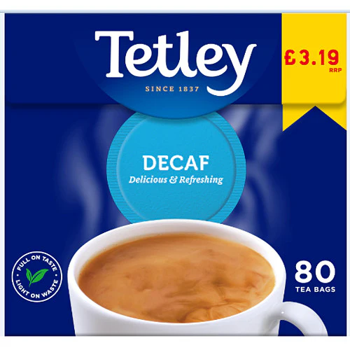 Tetley Decaf Tea Bags PM 3.19 80s