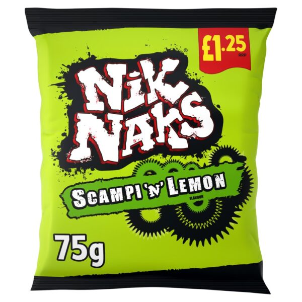 Nik Naks Scampi & Lemon Crisps £1.25 PMP 75g