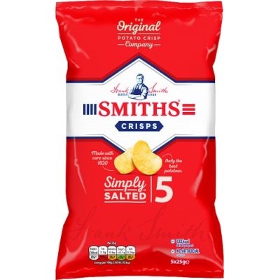 Smiths Simply Salted Multipack Crisps 5x25g