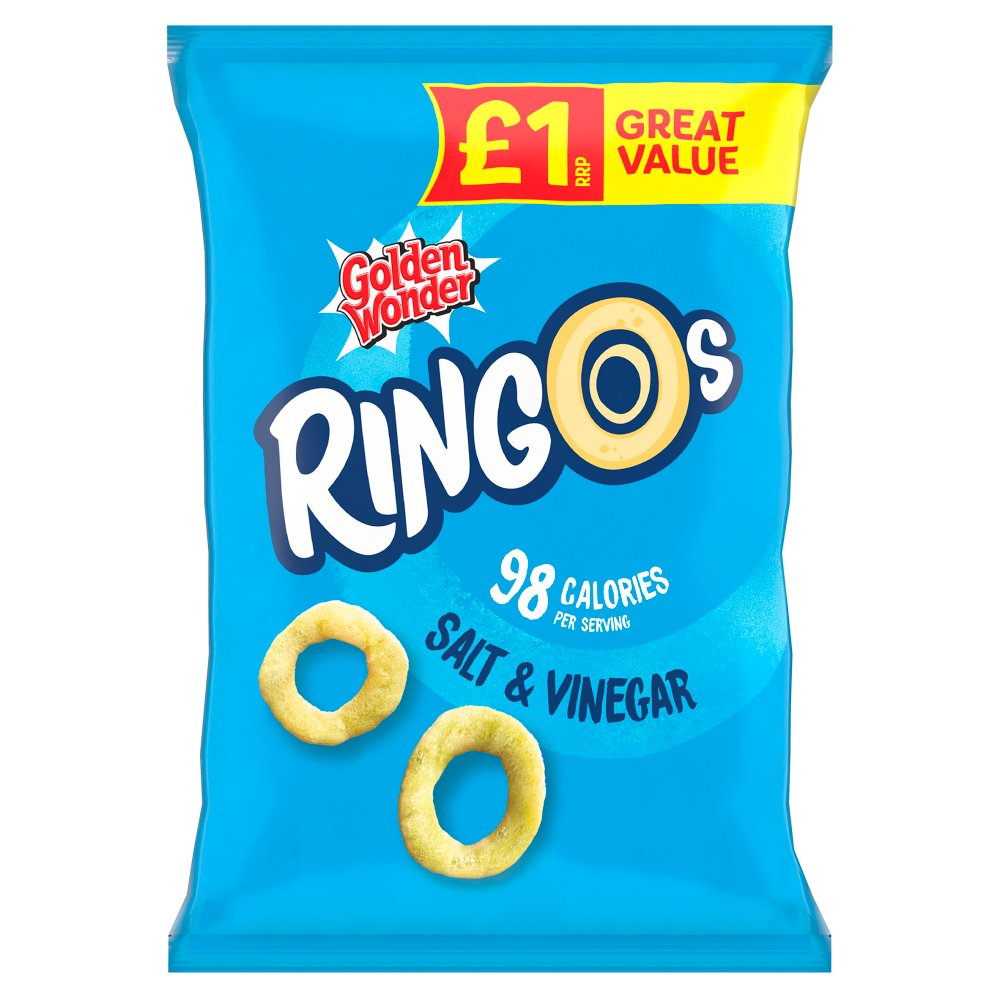 Golden Wonder Ringos Salt & Vinegar PMP £1 40G