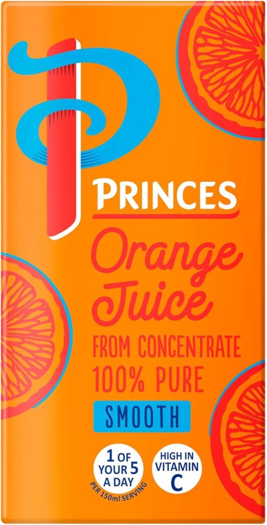 Princes Orange Juice, 27 x 200ml