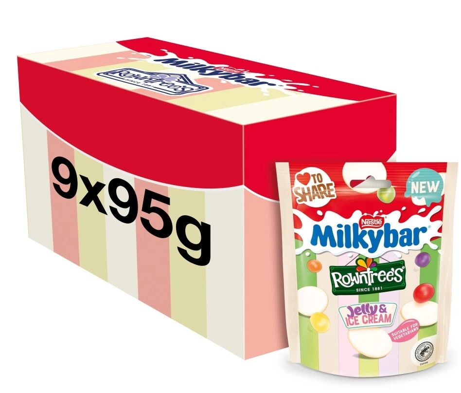 Milkybar Rowntree's Jelly & Ice Cream Share Bag 95g