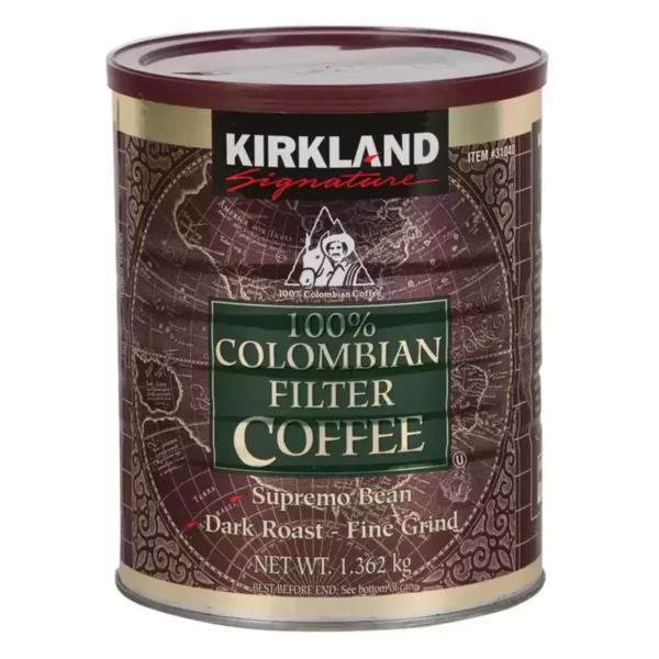 Kirkland Signature 100% Colombian Ground Filter Coffee, 1.362kg
