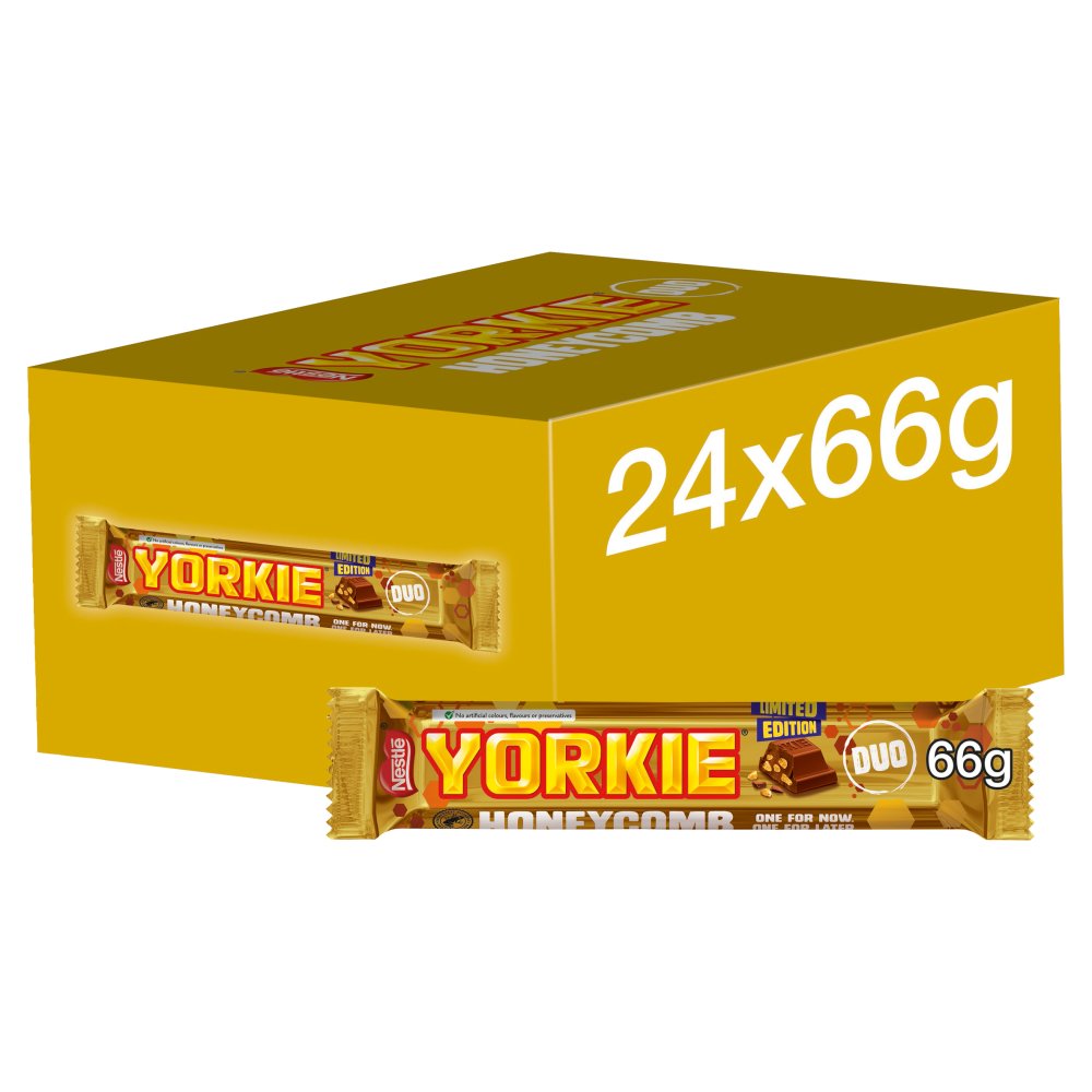 Yorkie Honeycomb Milk Chocolate Duo Bar 66g