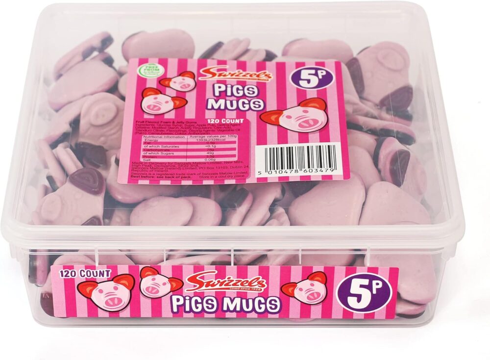 Swizzels Pig's Mugs Tub 120'pcs