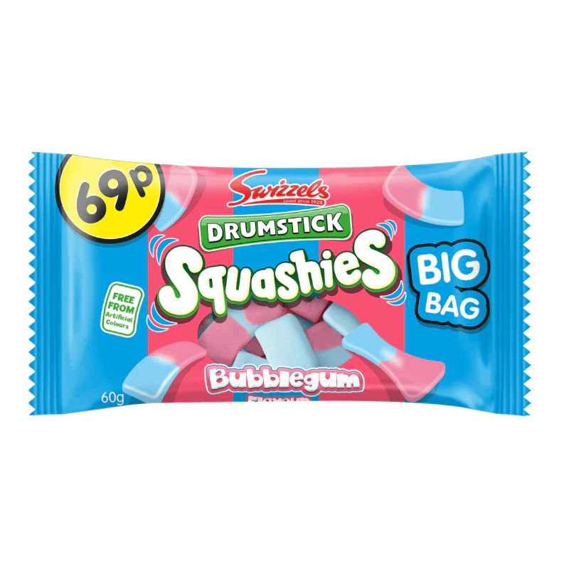 Swizzels Squashies Drumstick Bubblegum Pm £0.69 60g