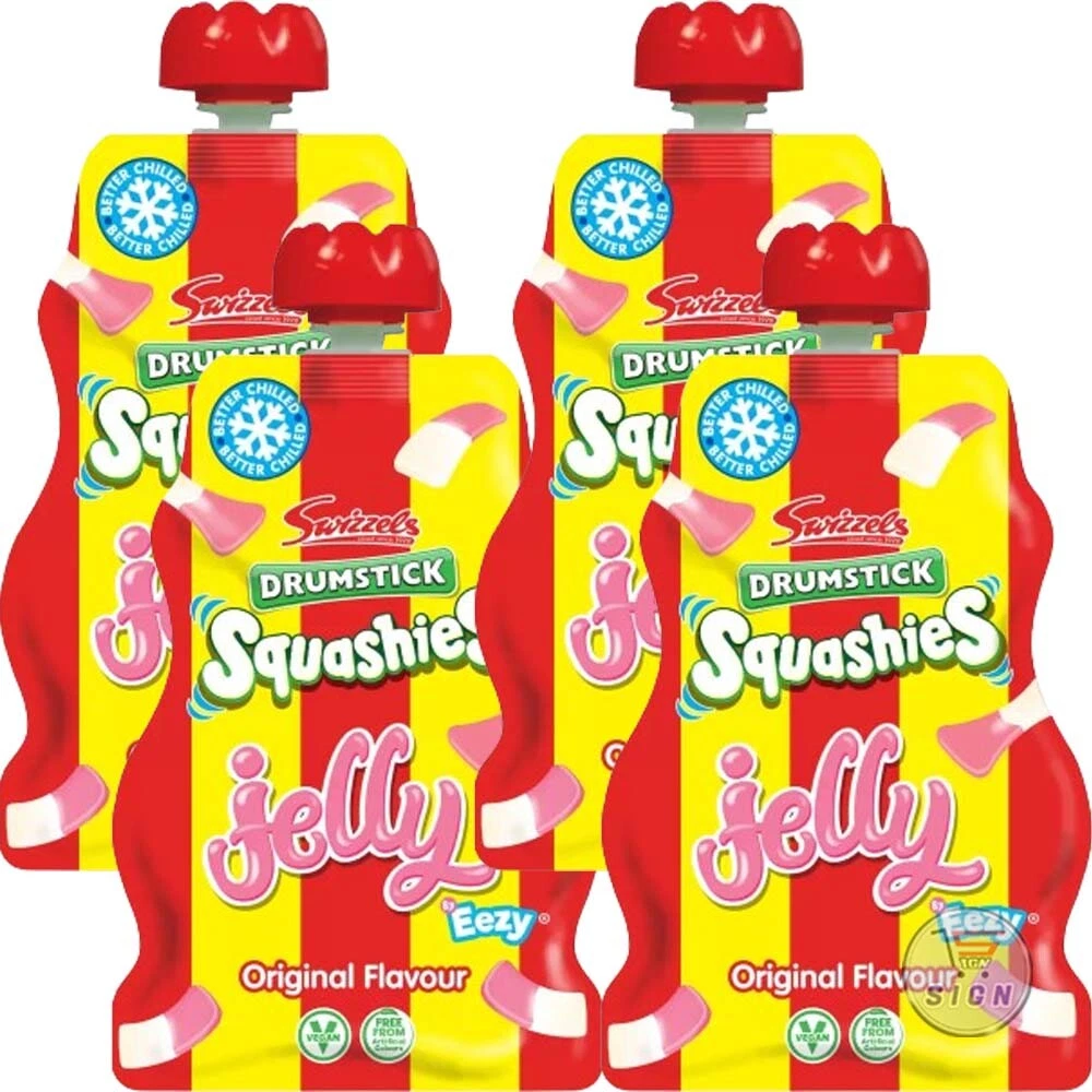 Swizzels Squashies Jelly Pouch Sour Cherry & Apple 4x80g